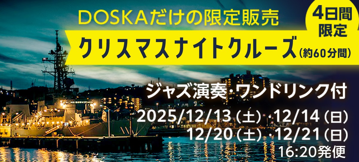 DOSKAだけの限定販売　クリスマスナイトクルーズ（約60分間）