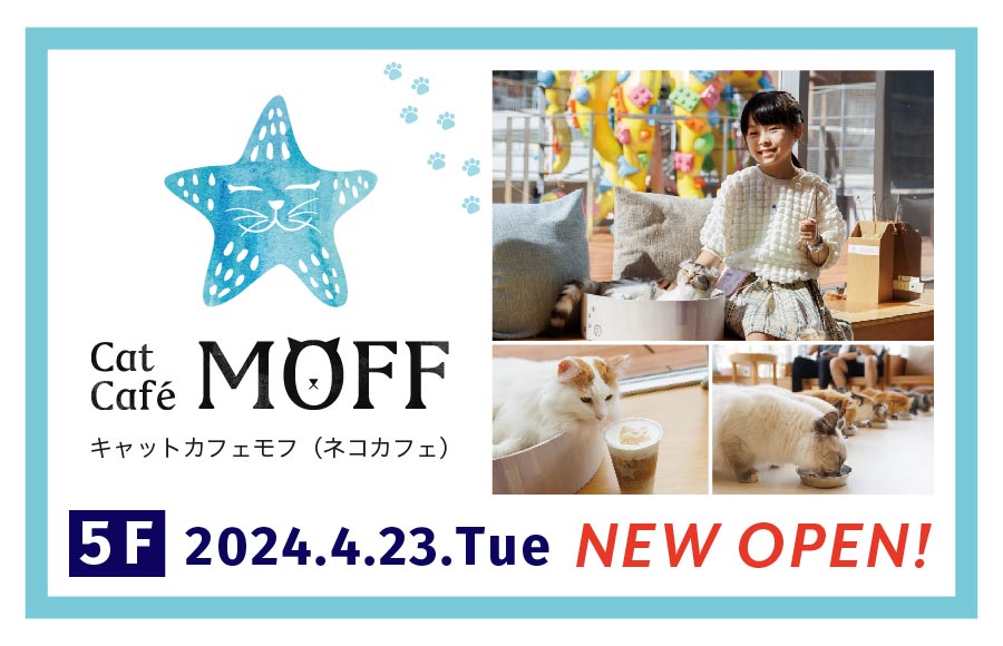 【4月23日(火) NEW OPEN】Cat Cafe MOFF