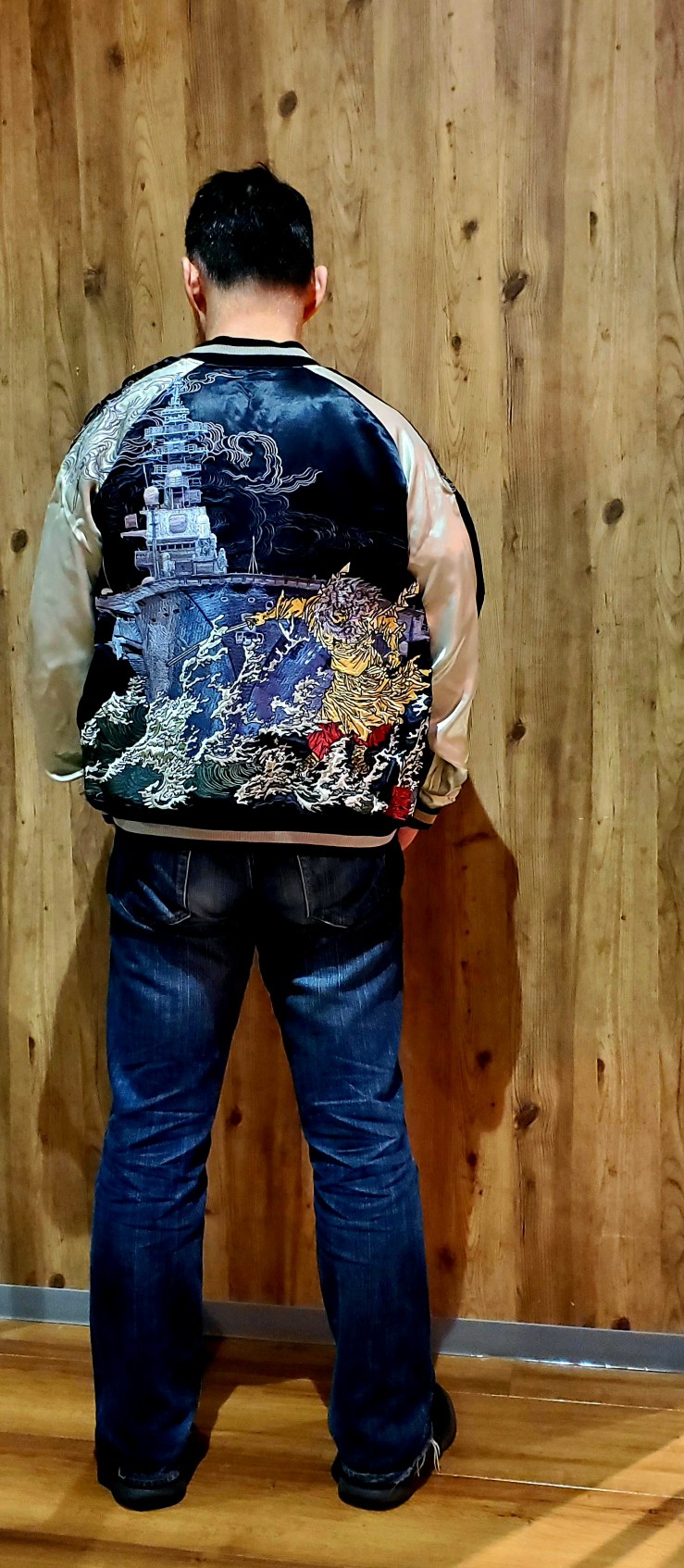 護衛艦いずも柄スカジャン完成