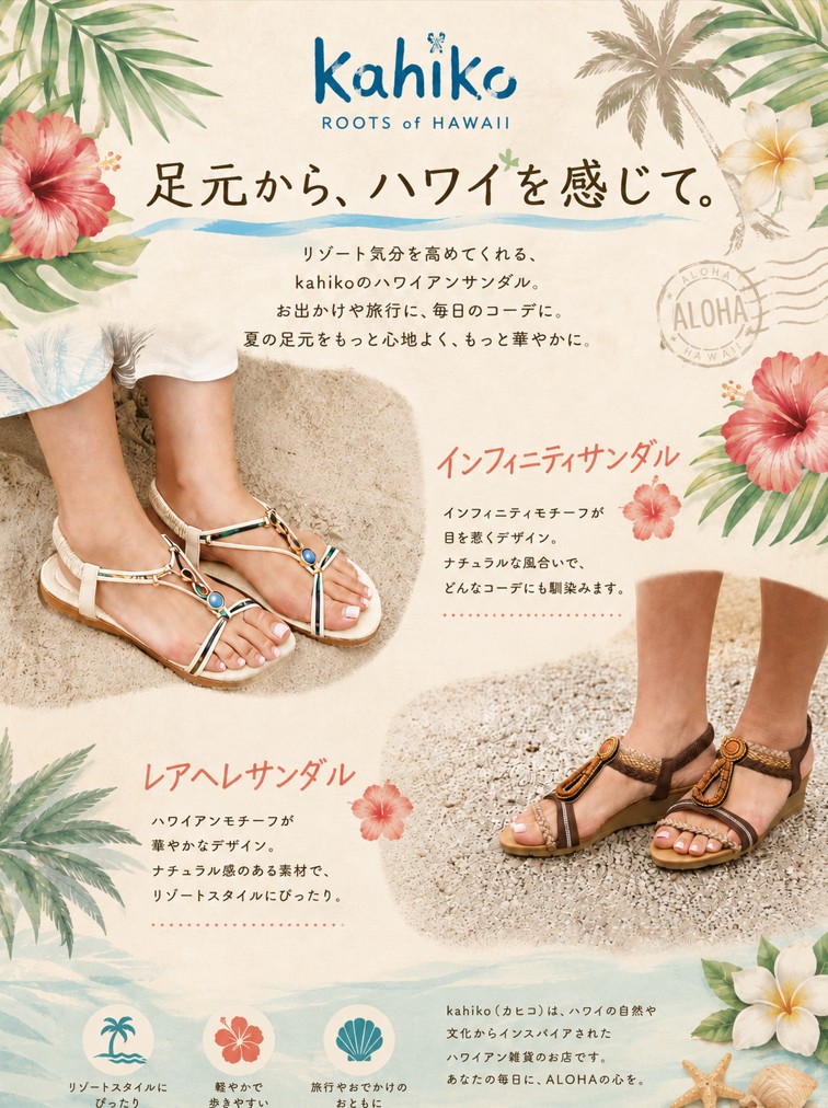 今年の夏は足元からハワイの風を感じたい！