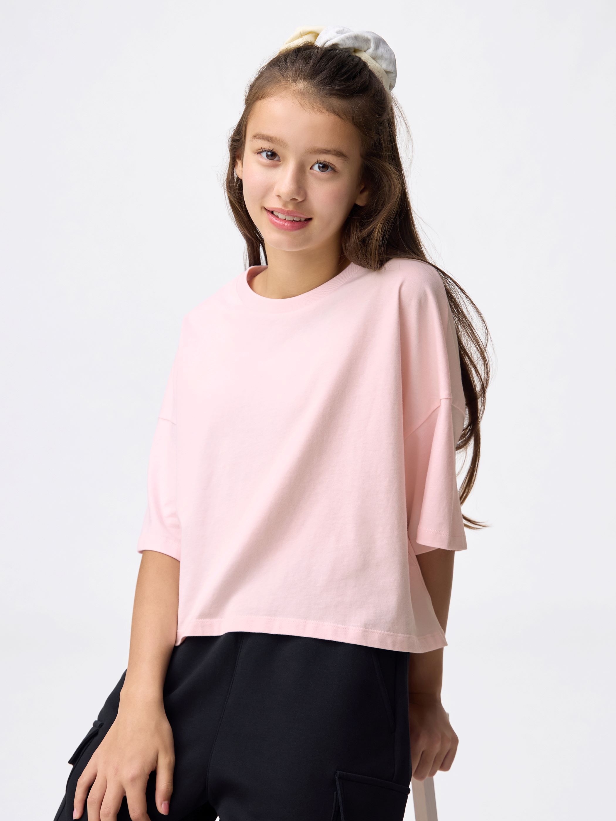 コットンオーバーサイズクロップドT 