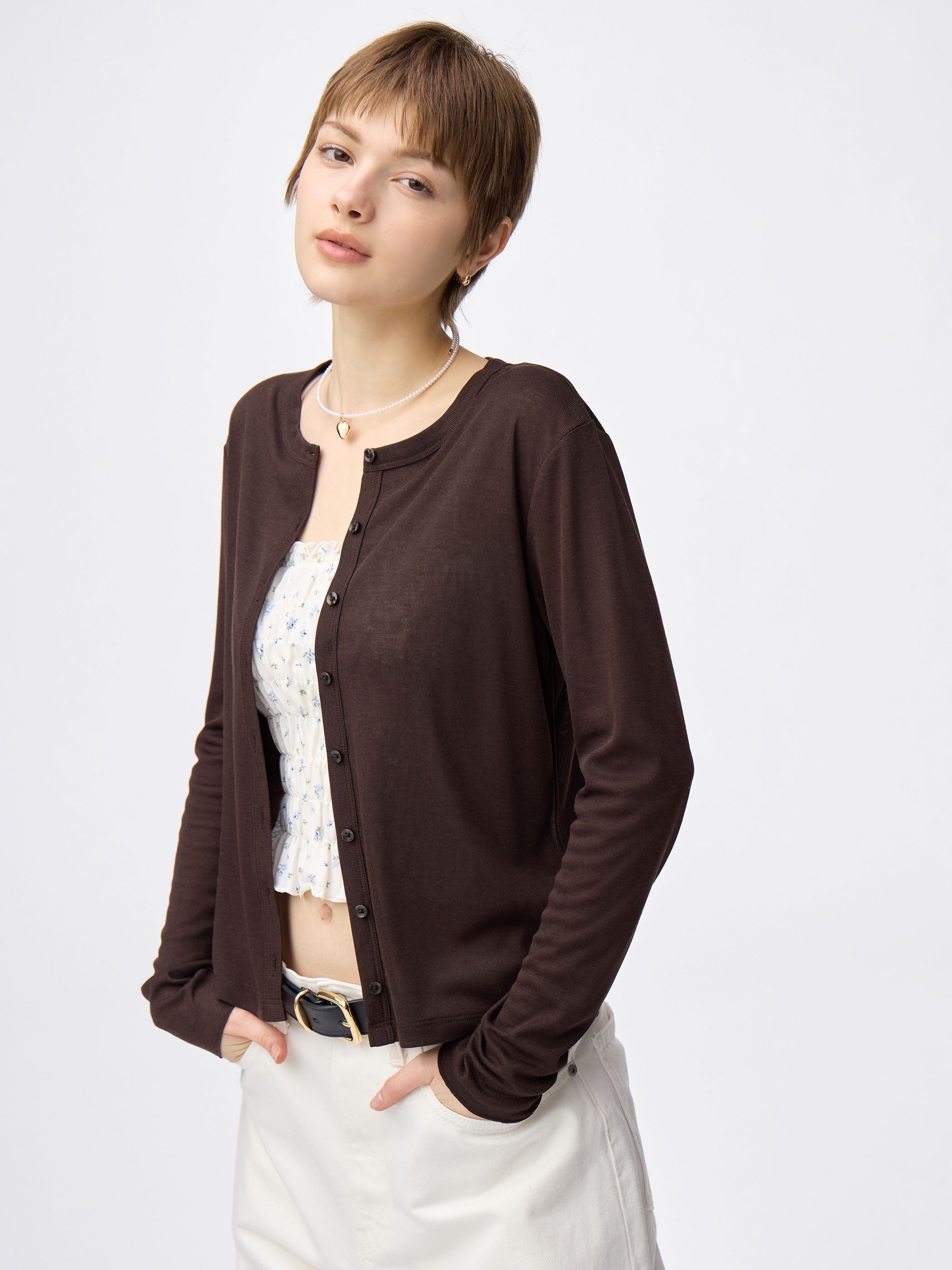 ソフトシアーカーディガン